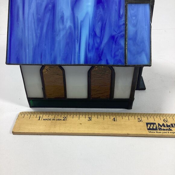Stained Glass Church Multi Colored 5" x 7-1/2" x 4-1/2" - Picture 7 of 9